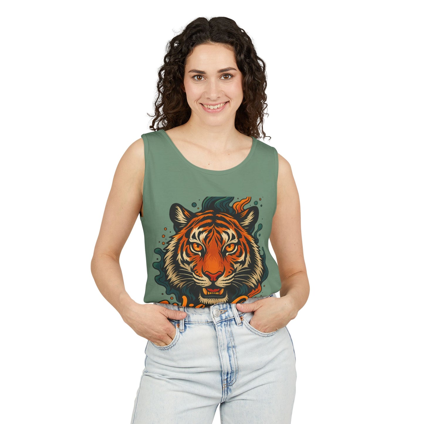 Wila One Tiger Graphic Unisex Tank Top - Vibrant & Stylish Summer Wear