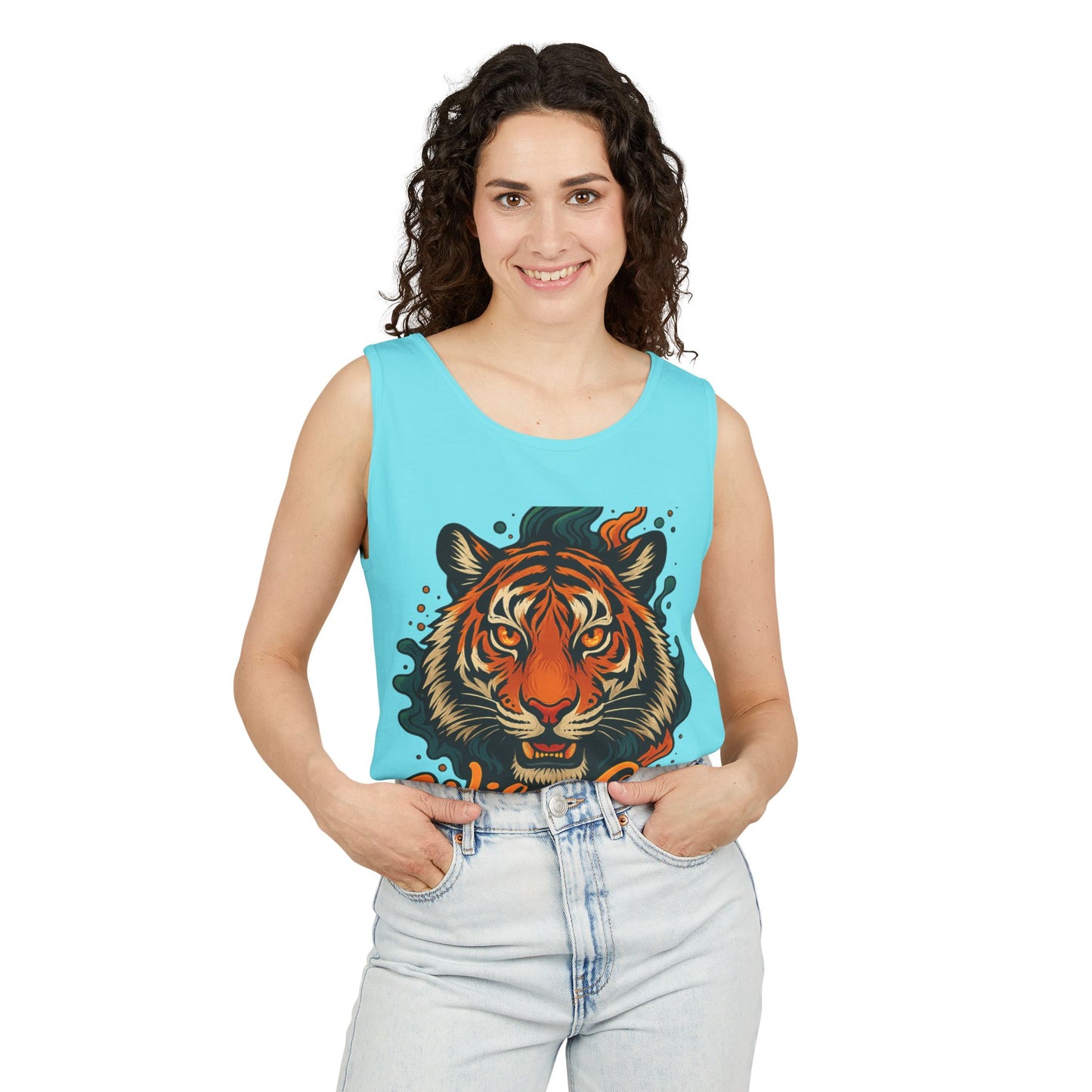 Wila One Tiger Graphic Unisex Tank Top - Vibrant & Stylish Summer Wear