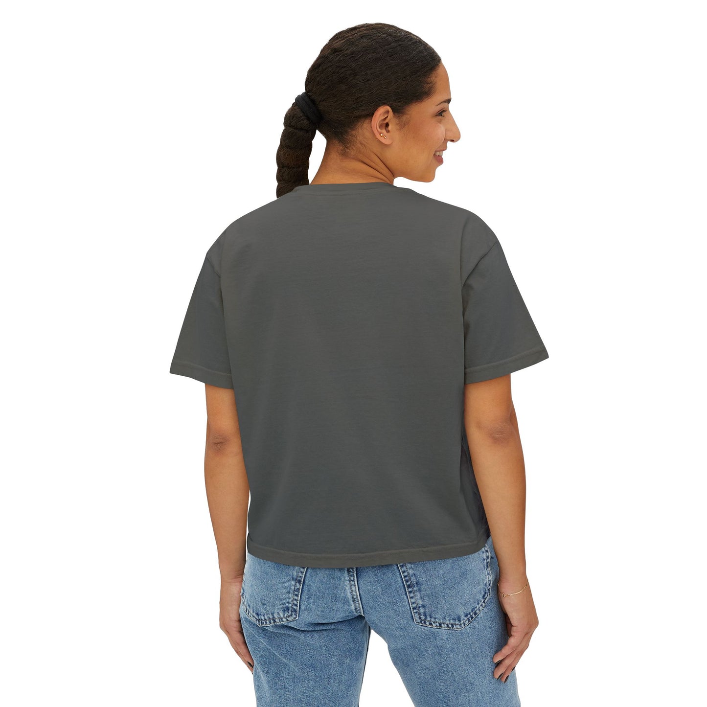 Women's Boxy Tee - 'Hands Off My Damn Pizza' Graphic Tee