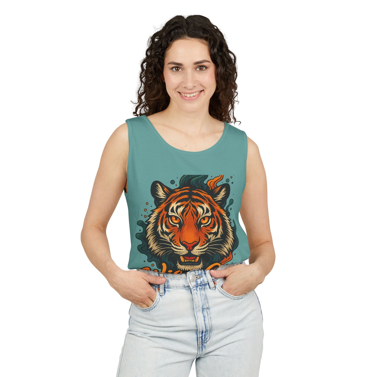Wila One Tiger Graphic Unisex Tank Top - Vibrant & Stylish Summer Wear