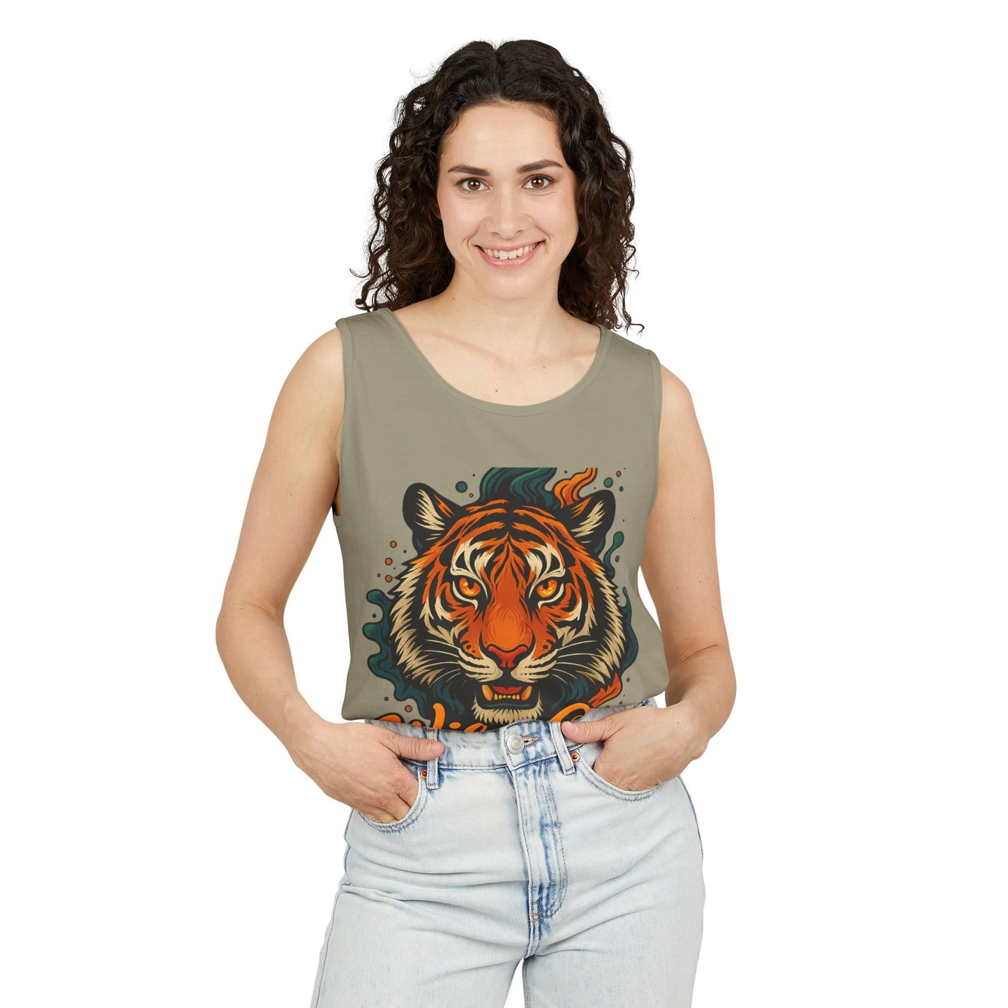 Wila One Tiger Graphic Unisex Tank Top - Vibrant & Stylish Summer Wear