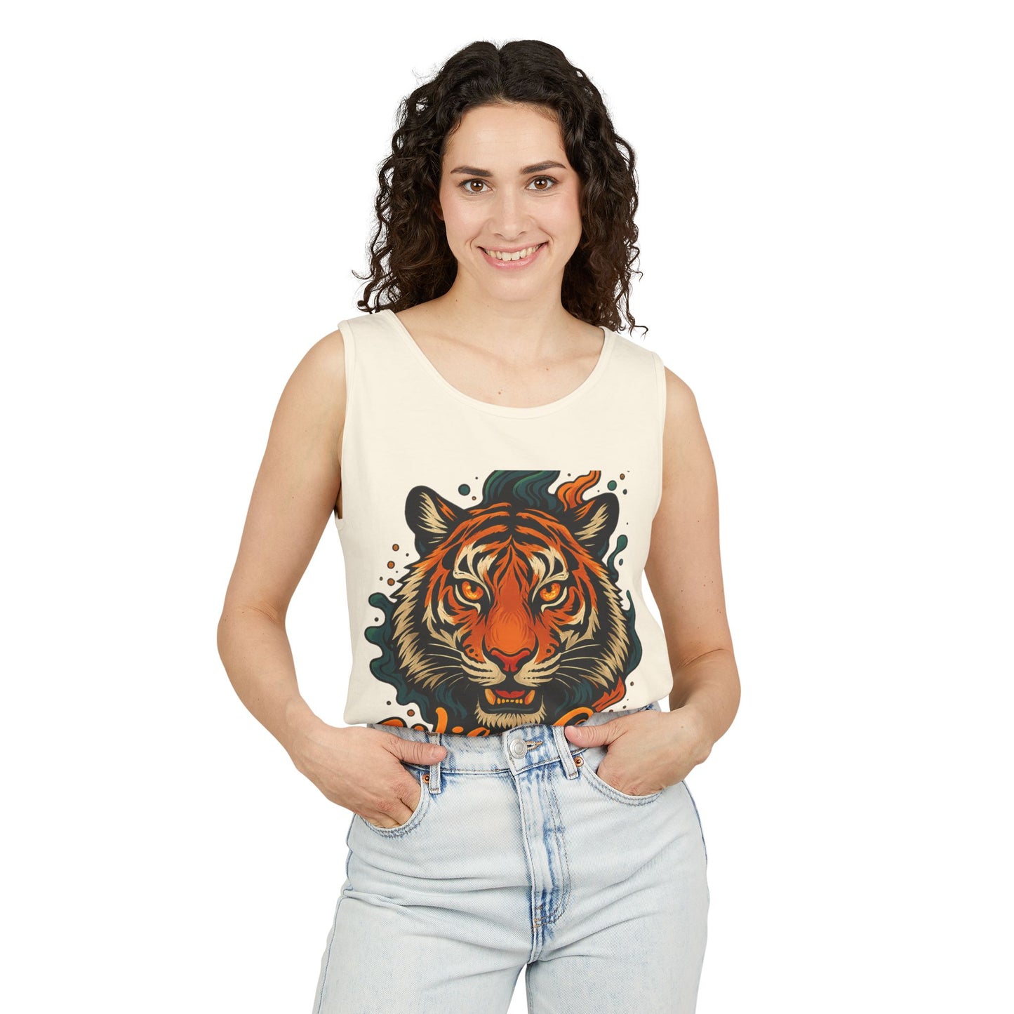 Wila One Tiger Graphic Unisex Tank Top - Vibrant & Stylish Summer Wear