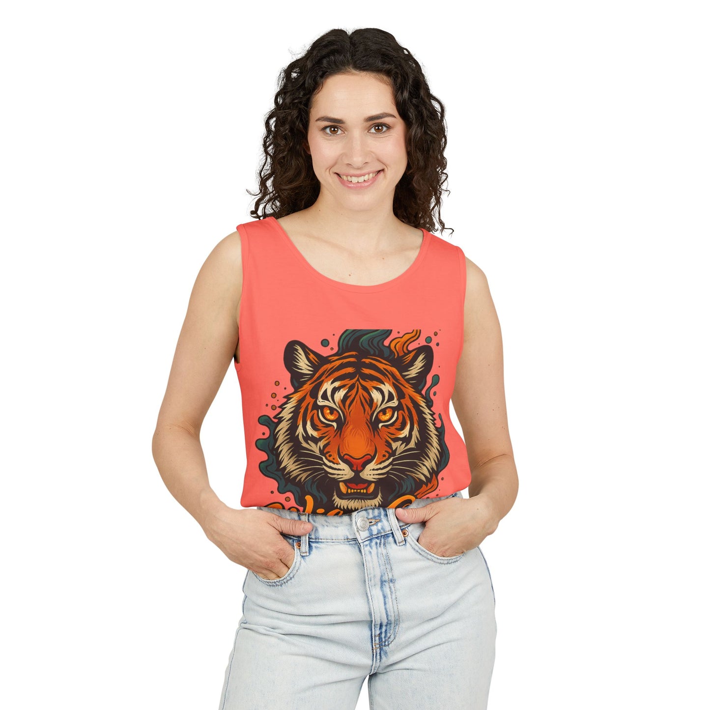 Wila One Tiger Graphic Unisex Tank Top - Vibrant & Stylish Summer Wear