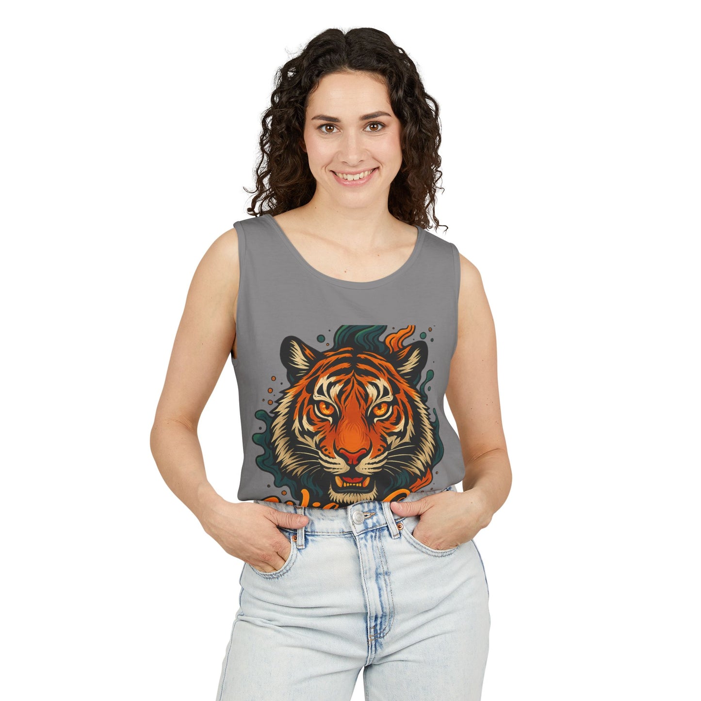 Wila One Tiger Graphic Unisex Tank Top - Vibrant & Stylish Summer Wear