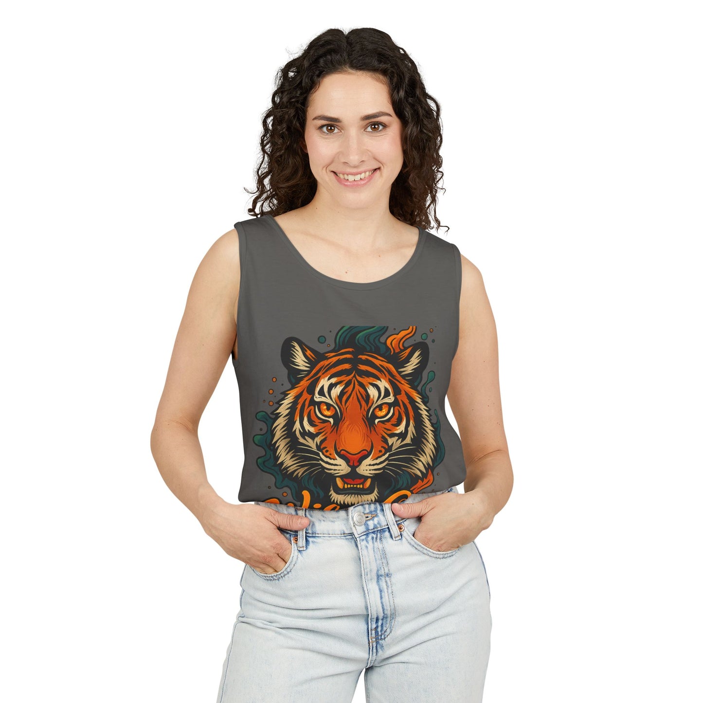 Wila One Tiger Graphic Unisex Tank Top - Vibrant & Stylish Summer Wear