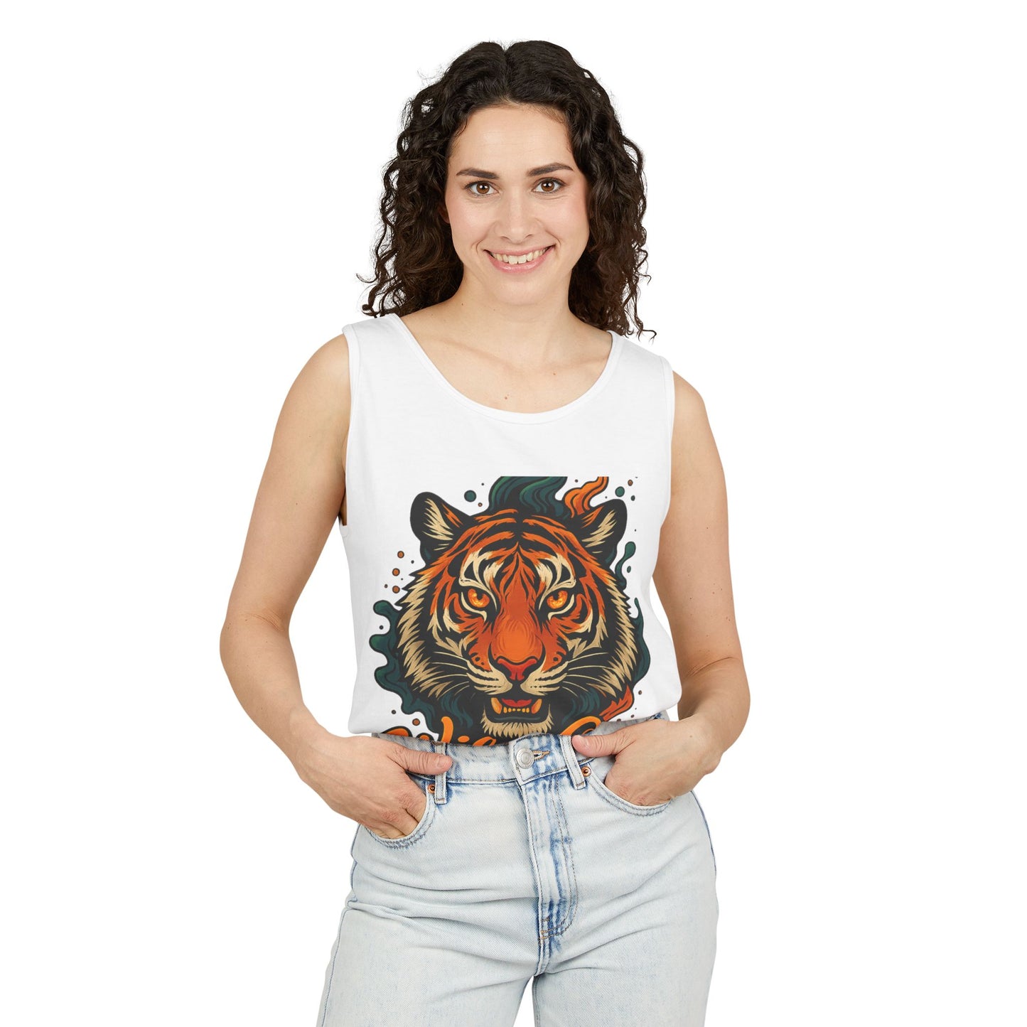 Wila One Tiger Graphic Unisex Tank Top - Vibrant & Stylish Summer Wear