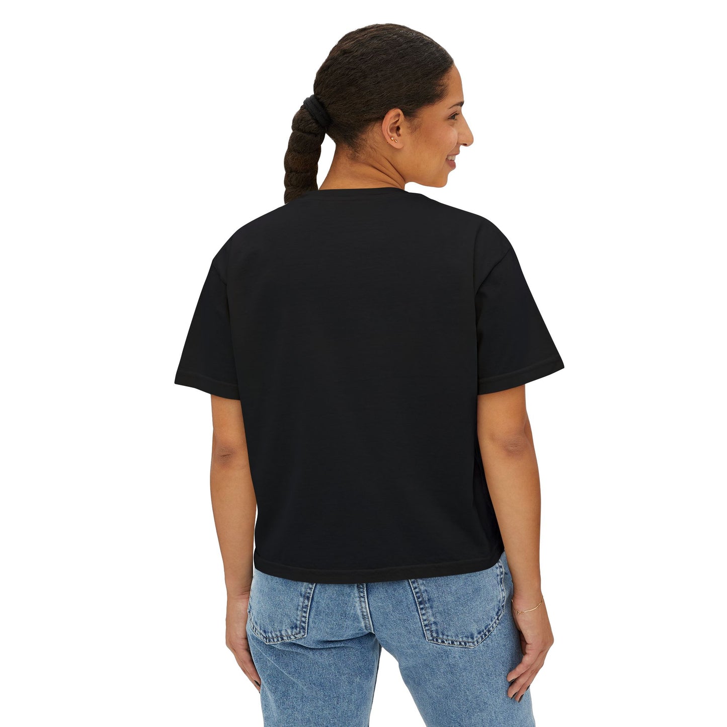 Women's Boxy Tee - 'Hands Off My Damn Pizza' Graphic Tee