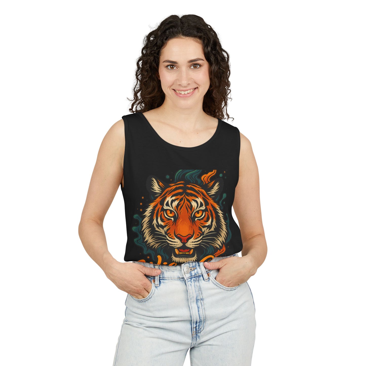 Wila One Tiger Graphic Unisex Tank Top - Vibrant & Stylish Summer Wear