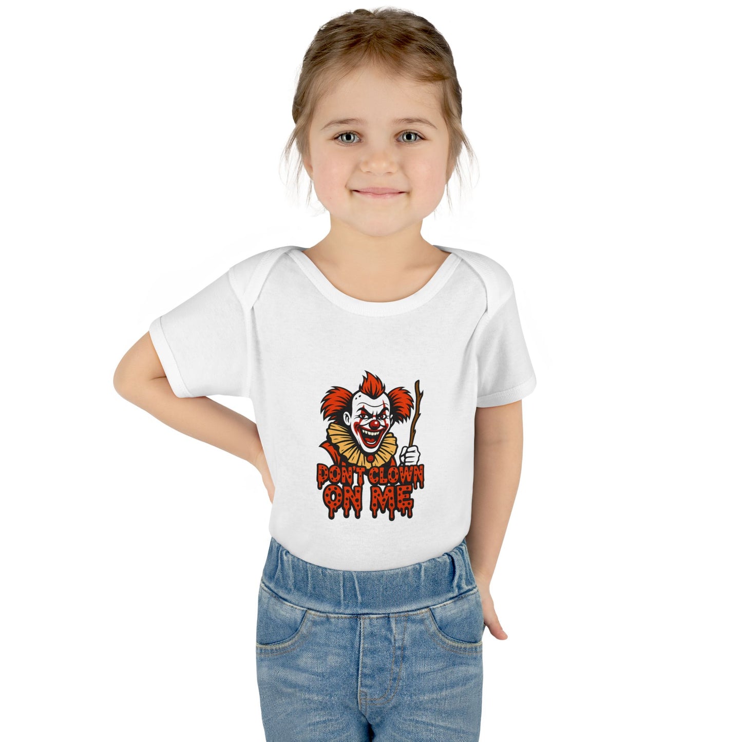 Funny Infant Baby Bodysuit - "Don't Clown Cry Me" - Cute Baby Outfit, Halloween Costume, Baby Shower Gift, Dress Up, Comedy Apparel