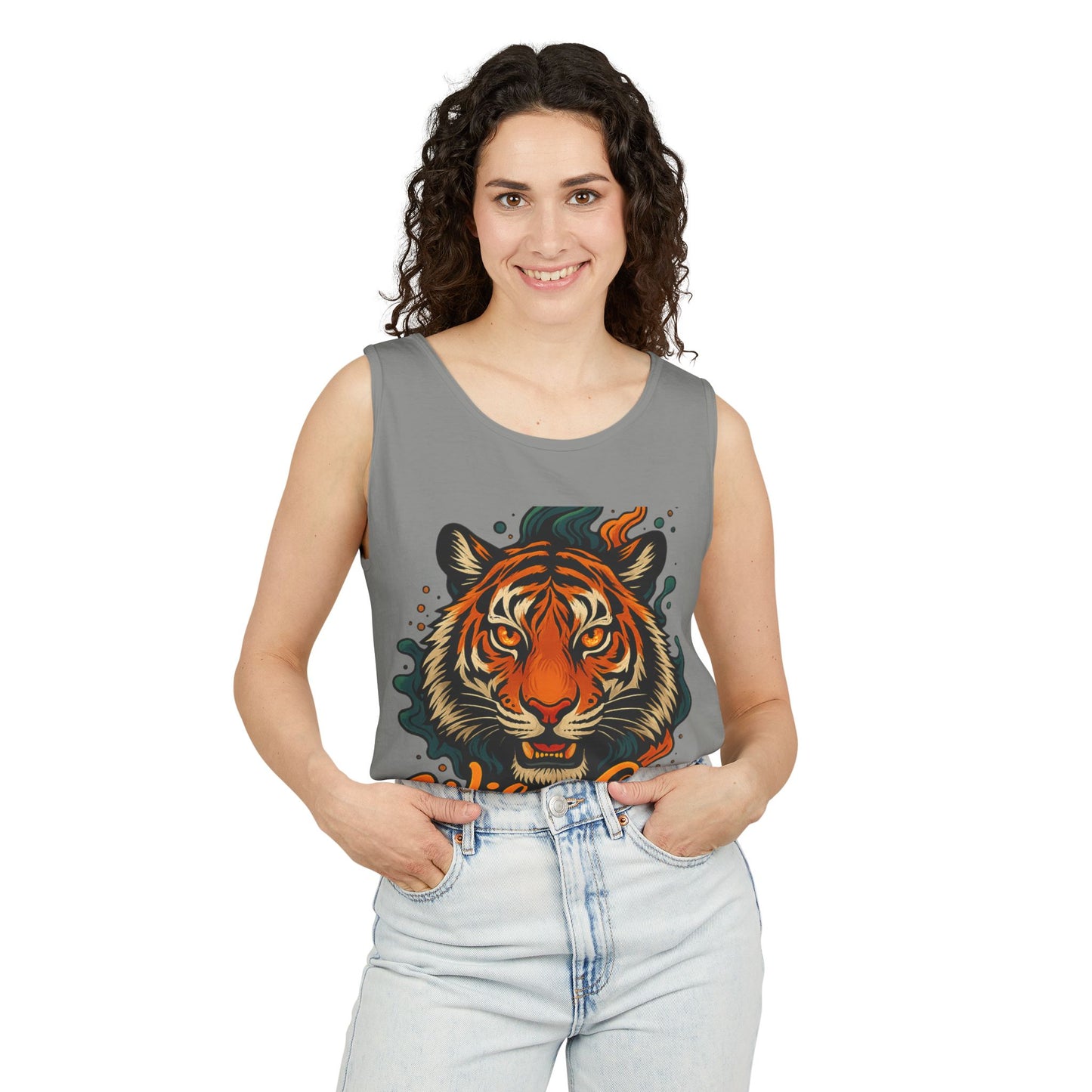 Wila One Tiger Graphic Unisex Tank Top - Vibrant & Stylish Summer Wear