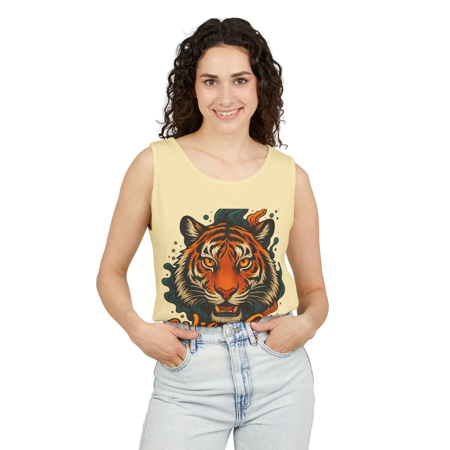 Wila One Tiger Graphic Unisex Tank Top - Vibrant & Stylish Summer Wear
