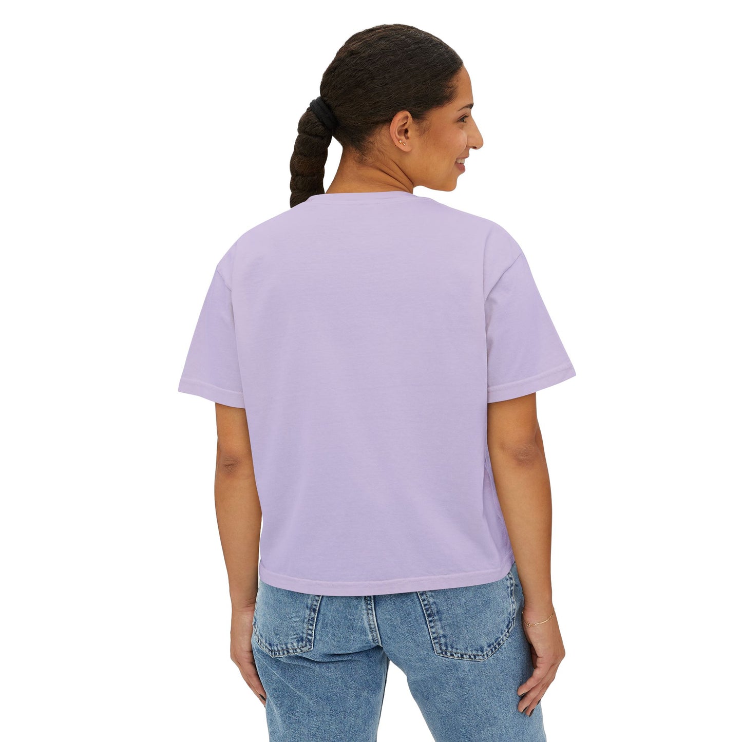 Women's Boxy Tee - 'Hands Off My Damn Pizza' Graphic Tee