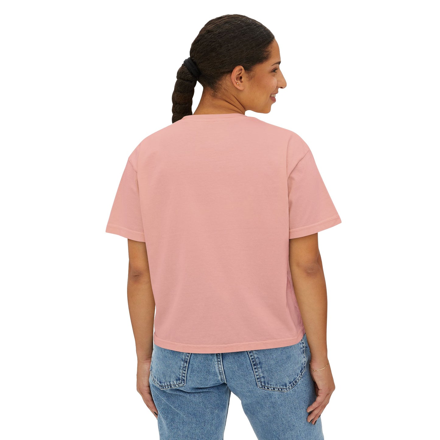 Women's Boxy Tee - 'Hands Off My Damn Pizza' Graphic Tee