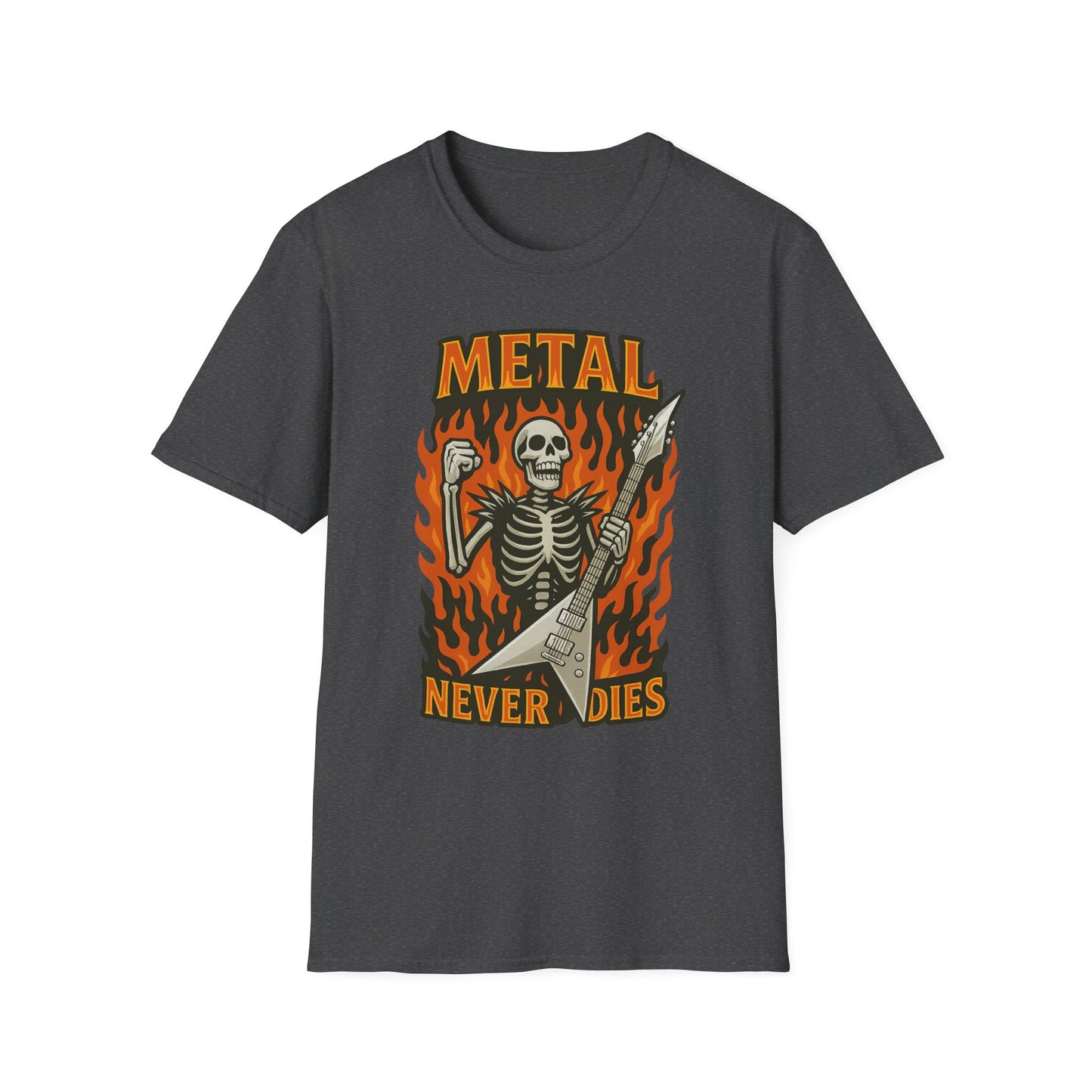 Skeleton Metal Never Dies T-Shirt