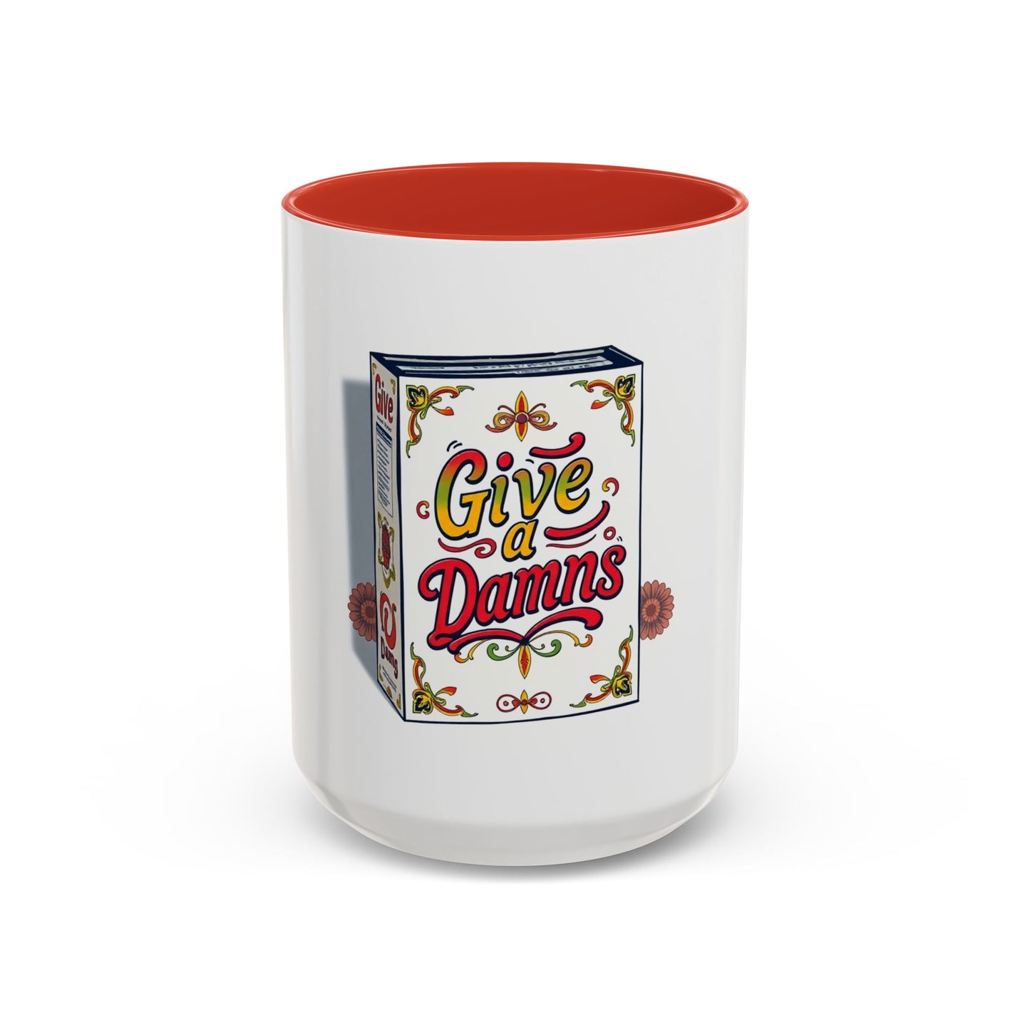 Give a Damn Accent Coffee Mug - Unique Gift for Friends, Fun Office Decor, Motivational Java Cup, Bold Ceramic Mug