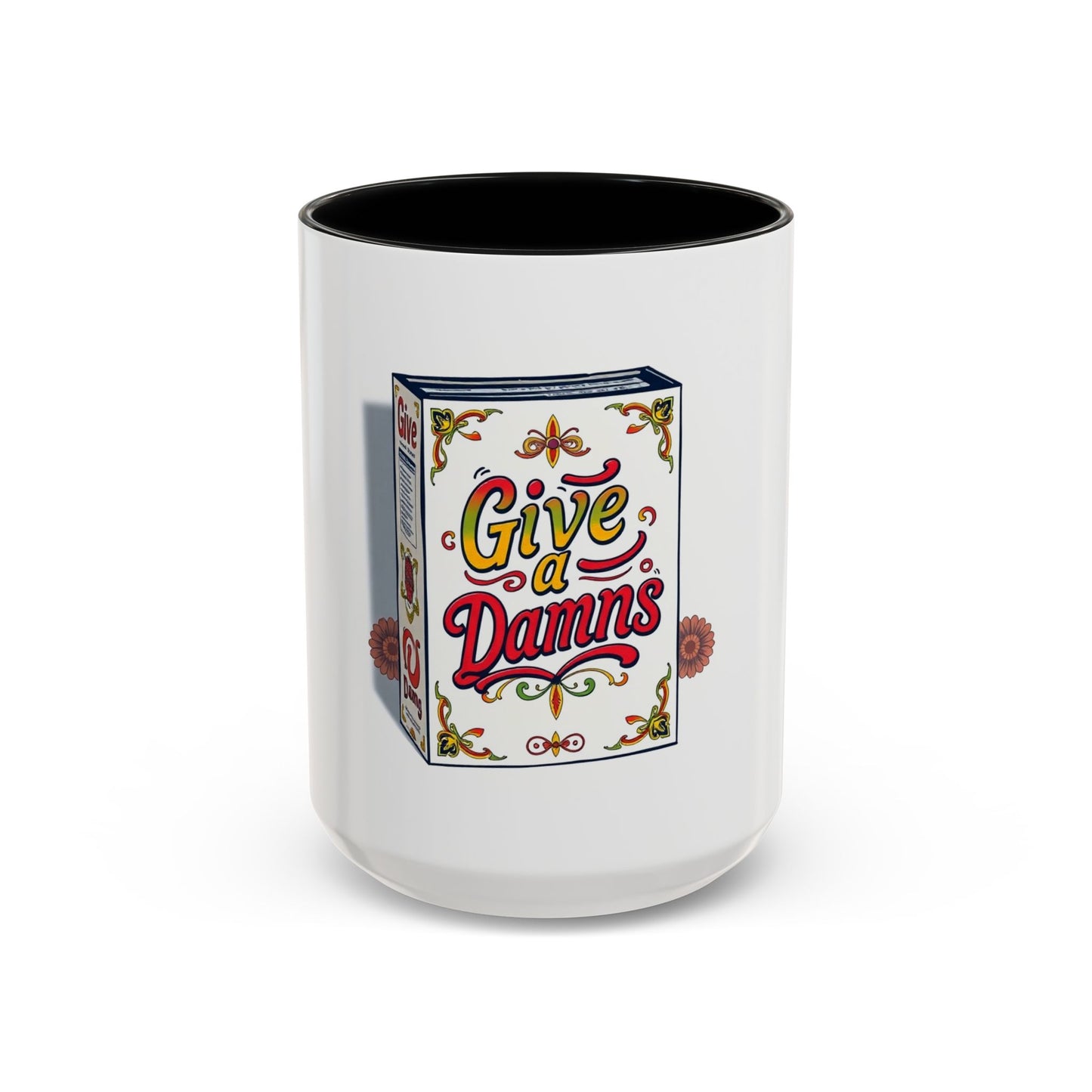 Give a Damn Accent Coffee Mug - Unique Gift for Friends, Fun Office Decor, Motivational Java Cup, Bold Ceramic Mug