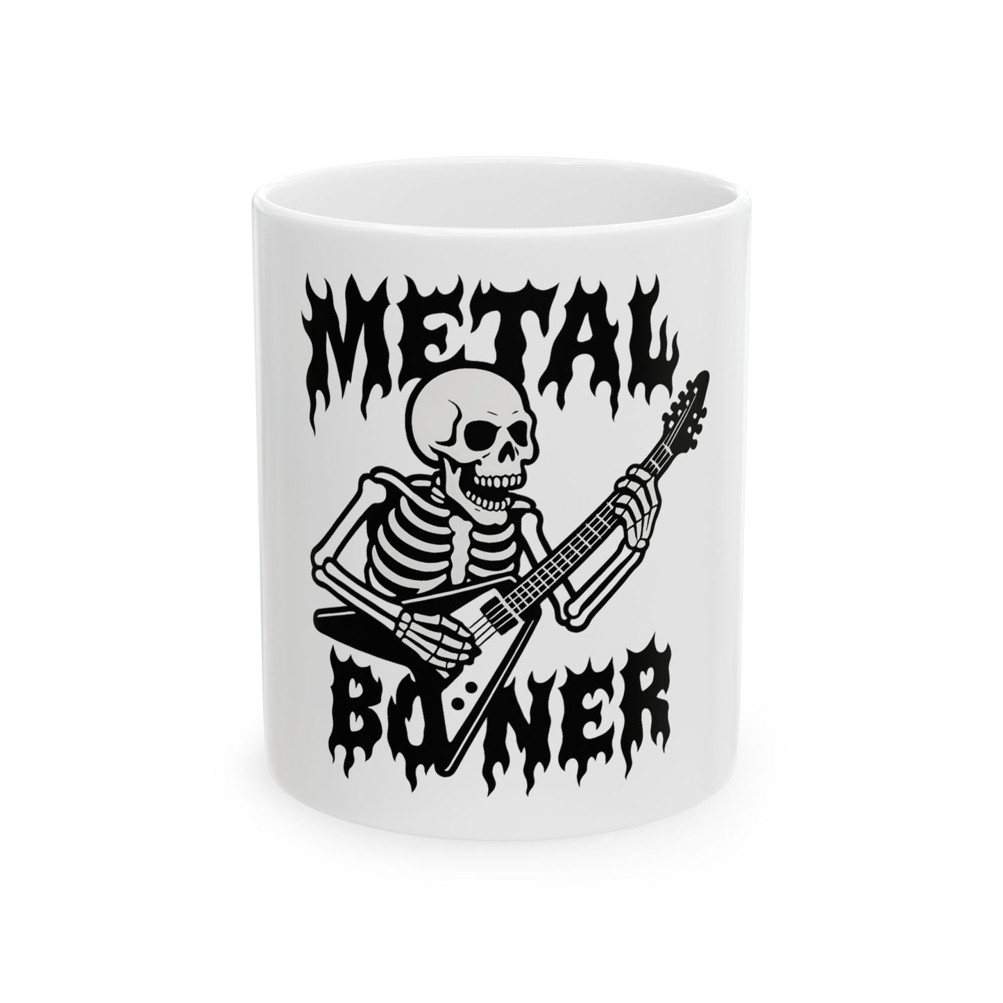Mug - Heavy Metal Skeleton Playing Electric Guitar Ceramic Mug (11oz, 15oz)