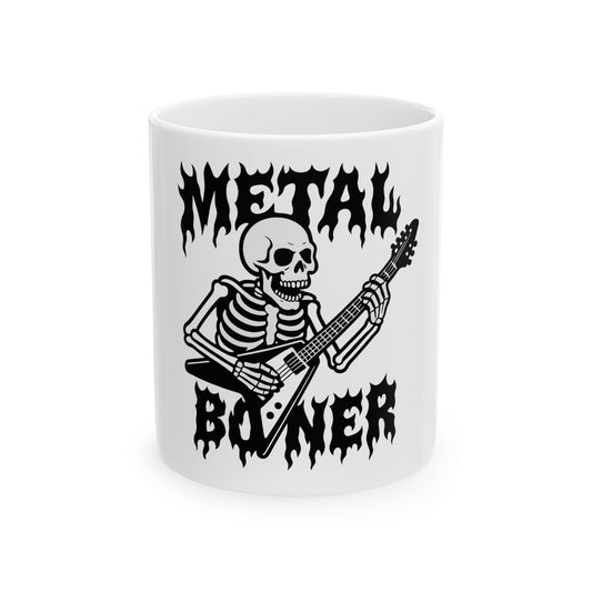 Mug - Heavy Metal Skeleton Playing Electric Guitar Ceramic Mug (11oz, 15oz)
