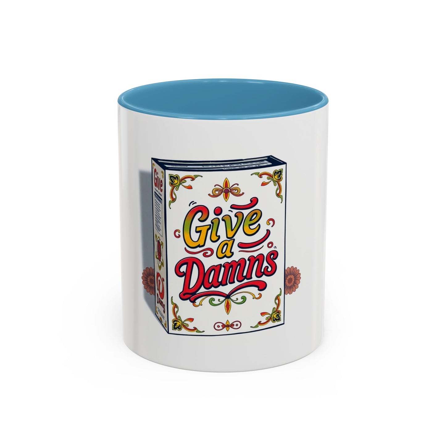 Give a Damn Accent Coffee Mug - Unique Gift for Friends, Fun Office Decor, Motivational Java Cup, Bold Ceramic Mug