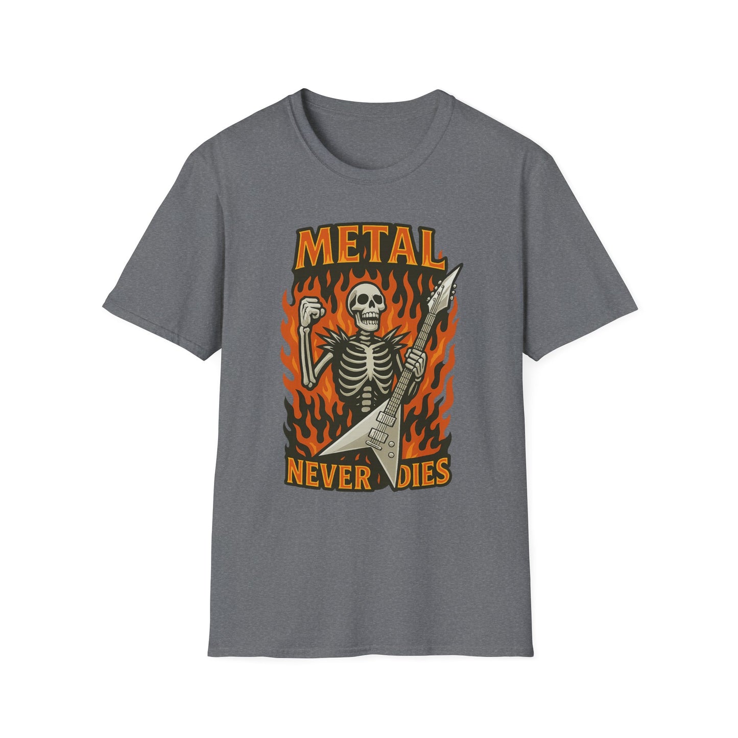 Skeleton Metal Never Dies T-Shirt