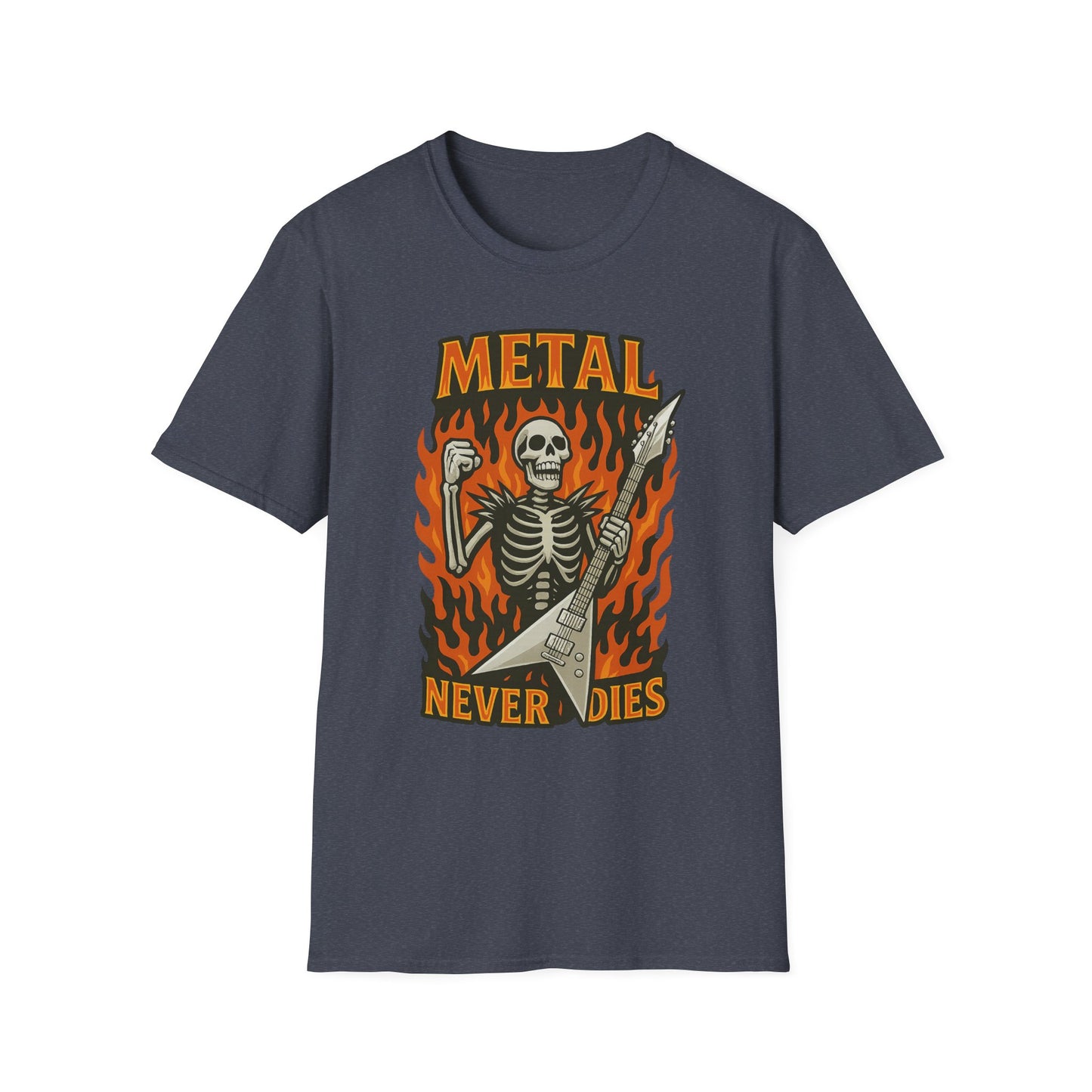 Skeleton Metal Never Dies T-Shirt
