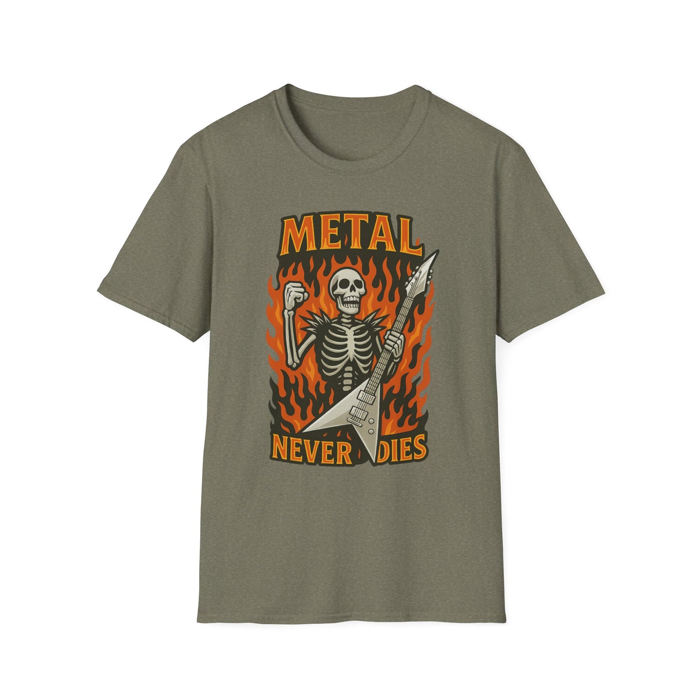 Skeleton Metal Never Dies T-Shirt