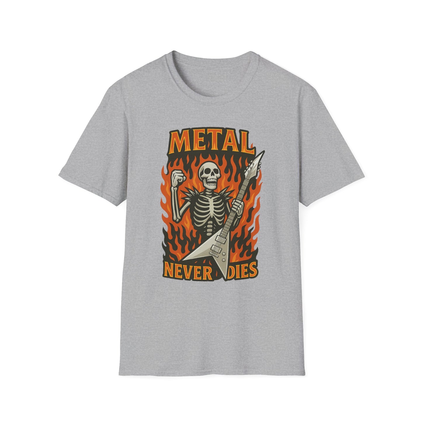 Skeleton Metal Never Dies T-Shirt