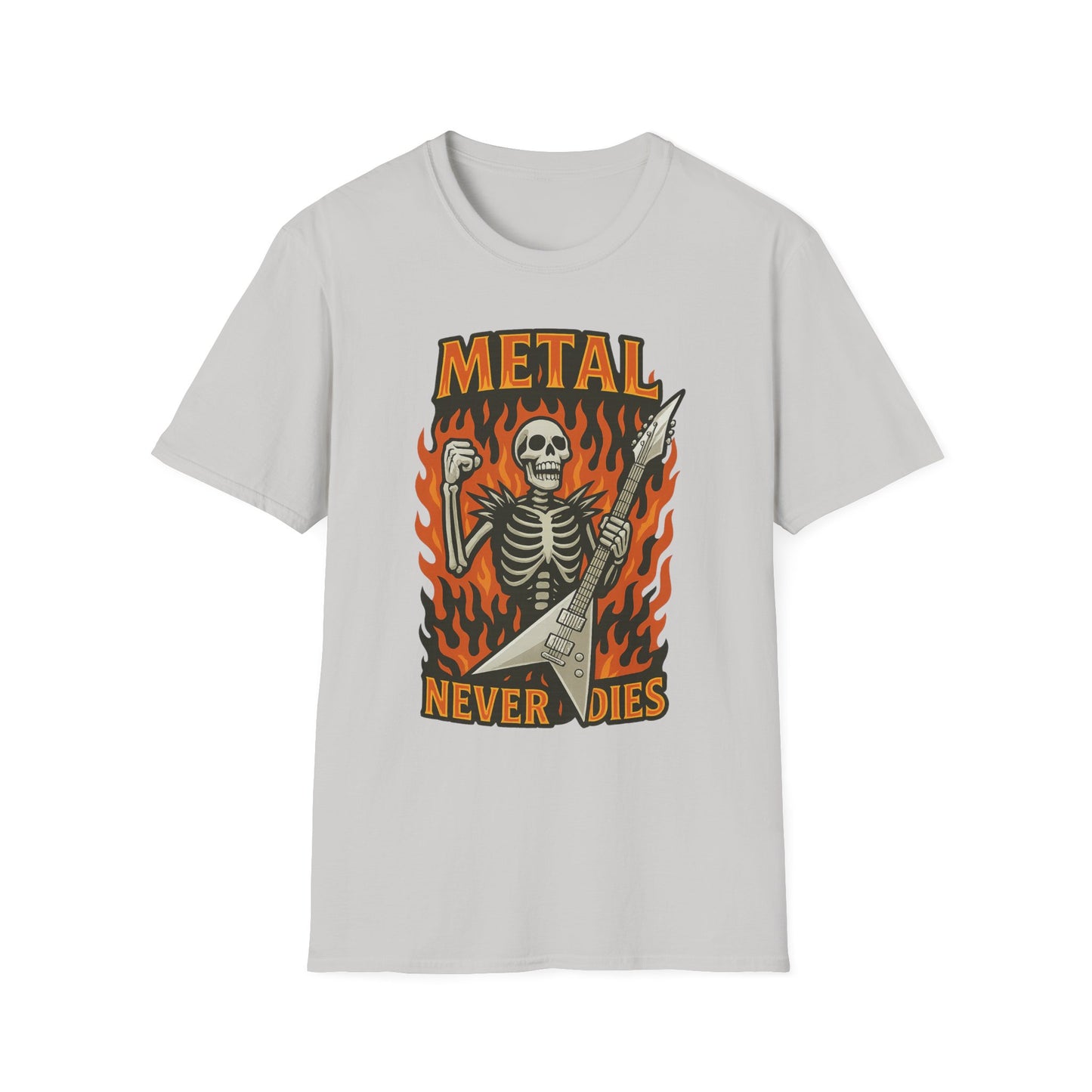 Skeleton Metal Never Dies T-Shirt