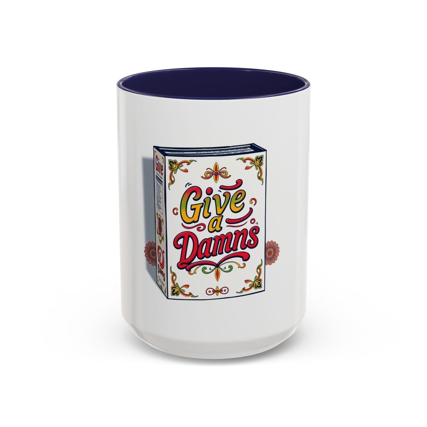 Give a Damn Accent Coffee Mug - Unique Gift for Friends, Fun Office Decor, Motivational Java Cup, Bold Ceramic Mug