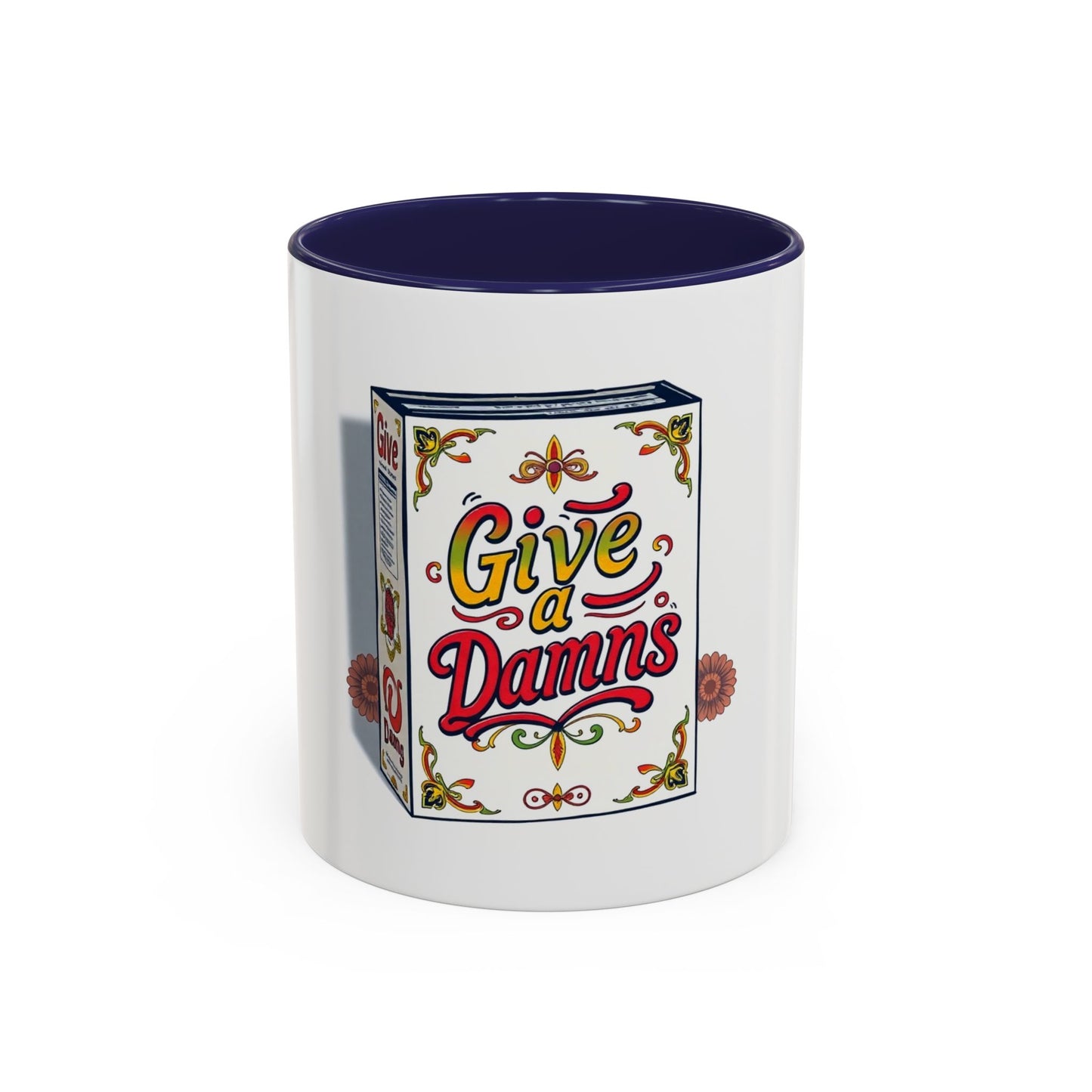 Give a Damn Accent Coffee Mug - Unique Gift for Friends, Fun Office Decor, Motivational Java Cup, Bold Ceramic Mug