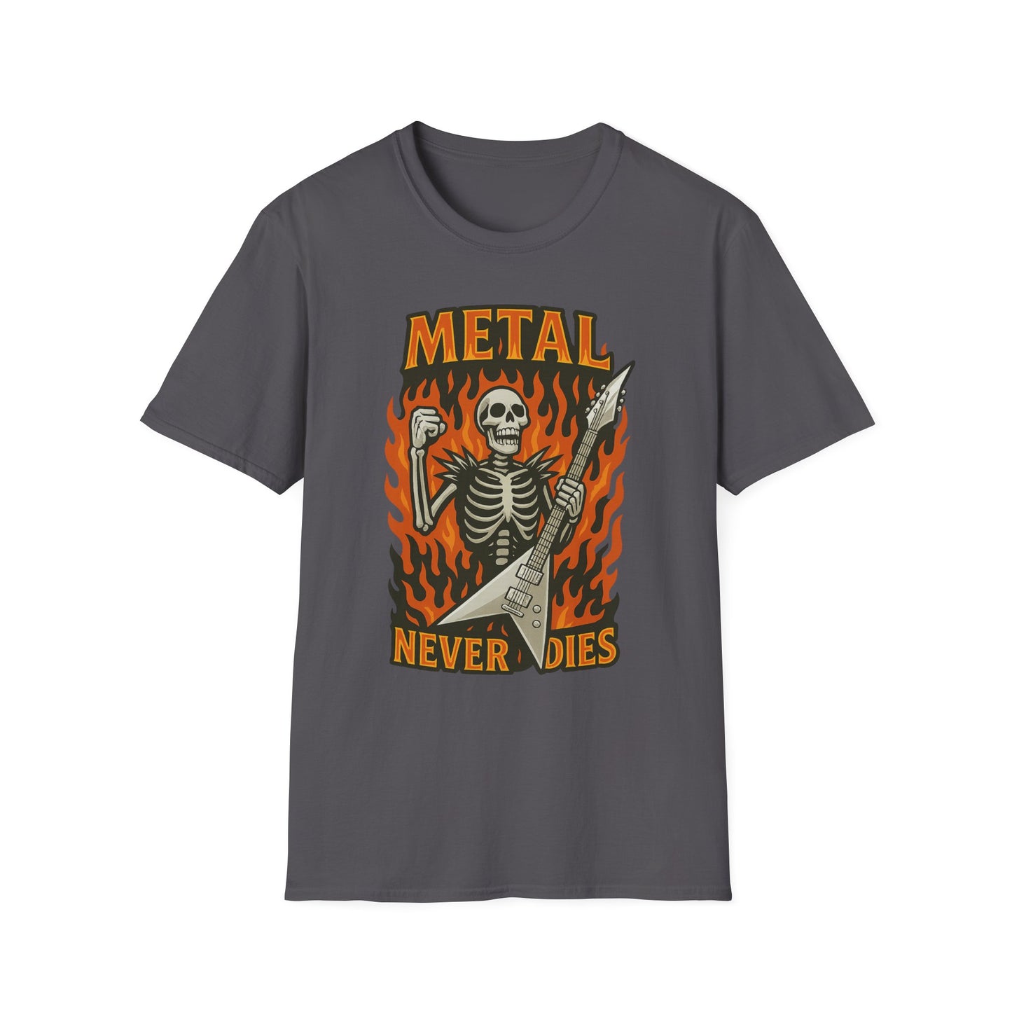 Skeleton Metal Never Dies T-Shirt