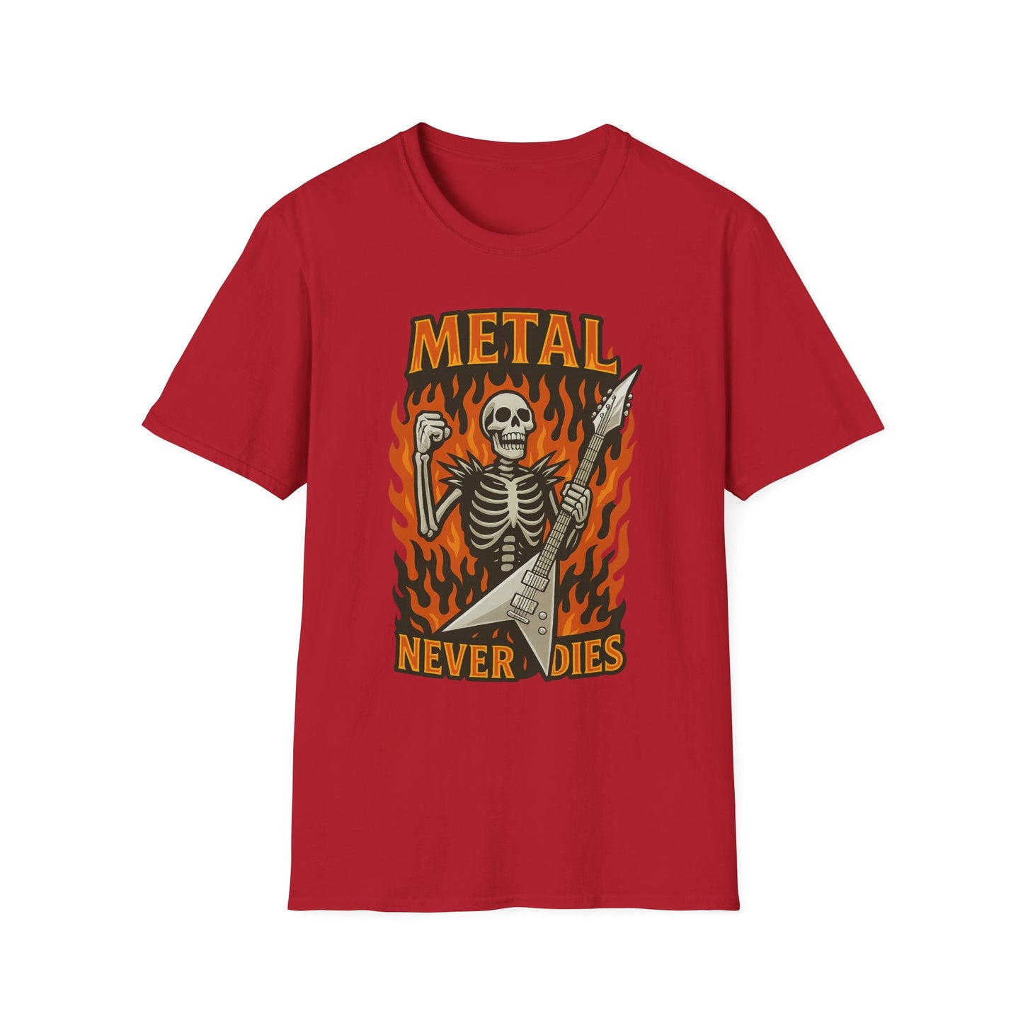 Skeleton Metal Never Dies T-Shirt