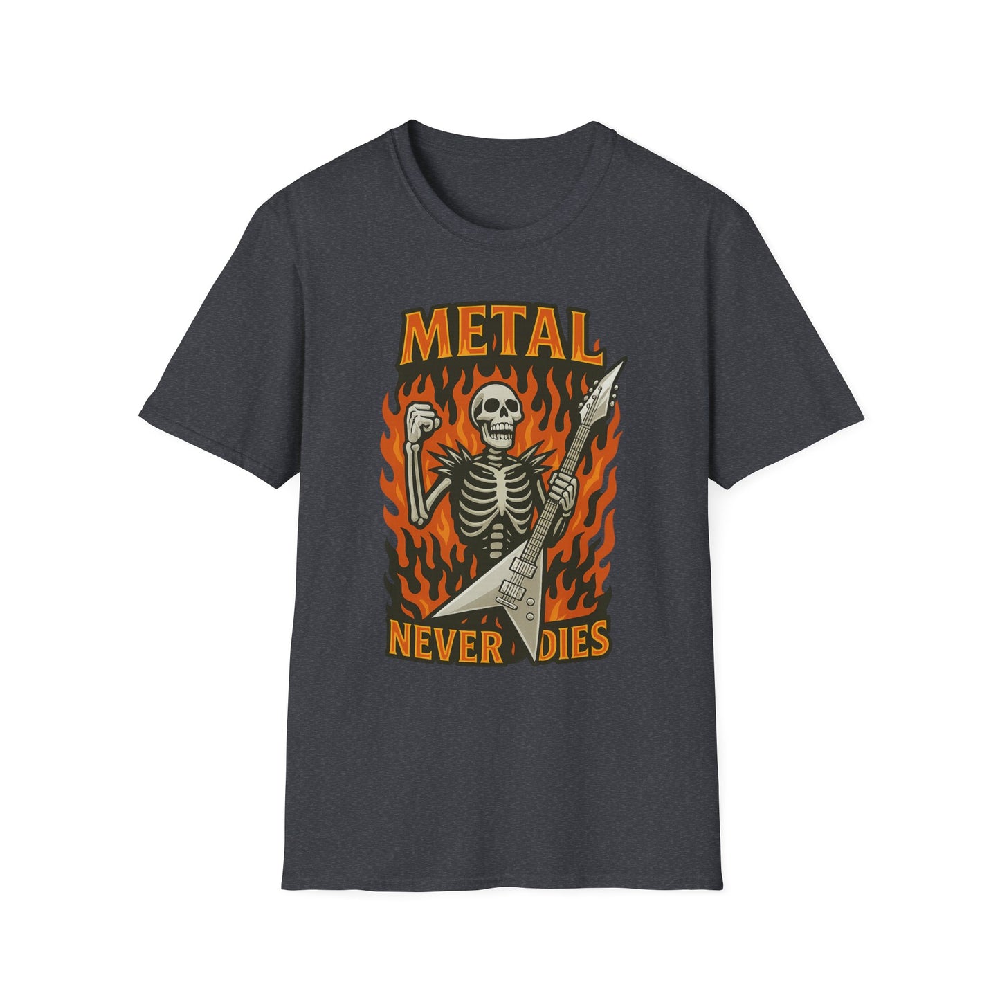 Skeleton Metal Never Dies T-Shirt