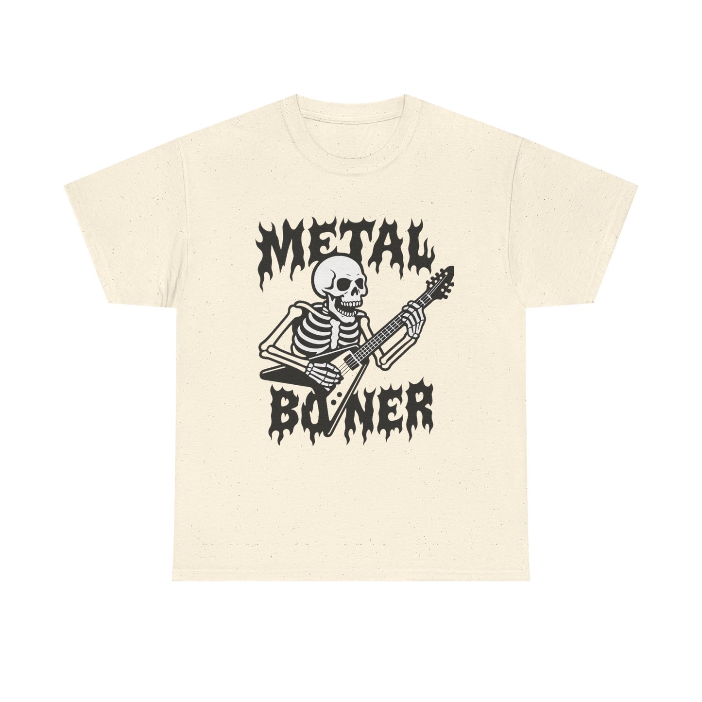 Metal Boner Skeleton Tee - Unisex Heavy Cotton T-Shirt, Halloween Gift, Band Shirt, Skull Theme, Music Lover Apparel