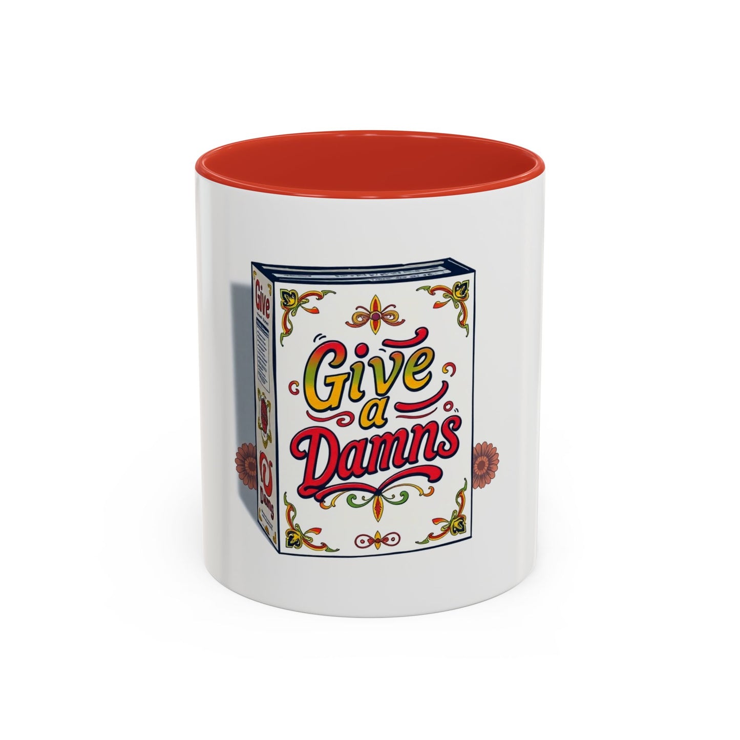 Give a Damn Accent Coffee Mug - Unique Gift for Friends, Fun Office Decor, Motivational Java Cup, Bold Ceramic Mug