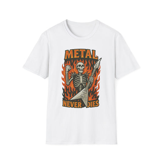Skeleton Metal Never Dies T-Shirt