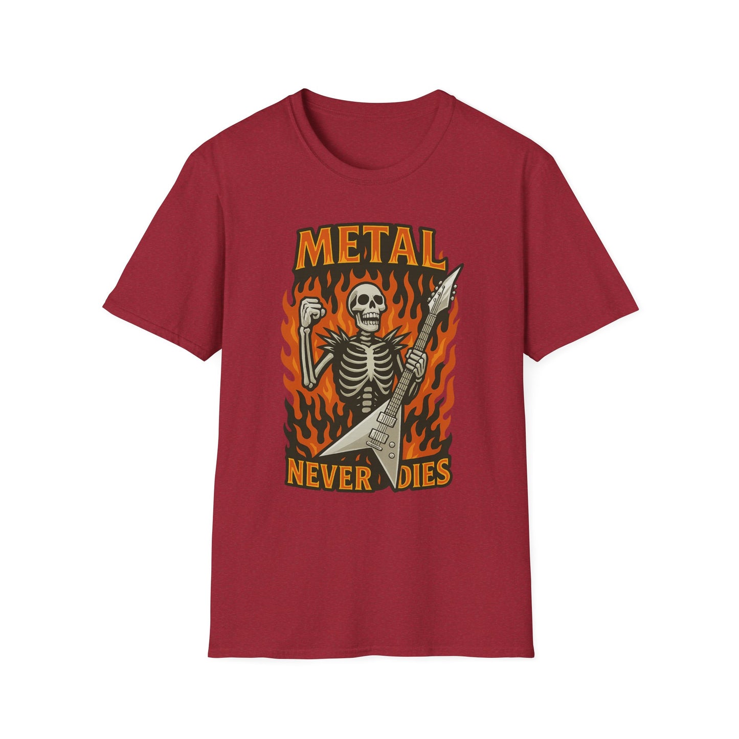 Skeleton Metal Never Dies T-Shirt